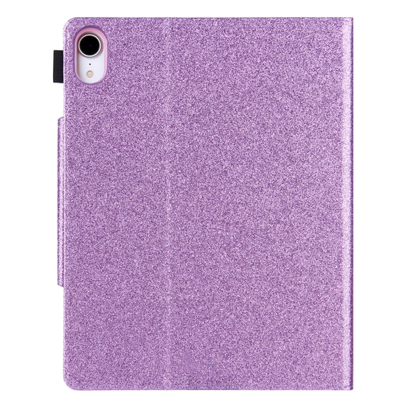 For iPad Pro 13 2024 Glitter Metal Buckle Leather Smart Tablet Case(Purple)