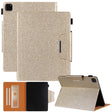 For iPad Pro 11 2024 Glitter Metal Buckle Leather Smart Tablet Case(Gold) - free shipping - PMC TechLife - Order now!