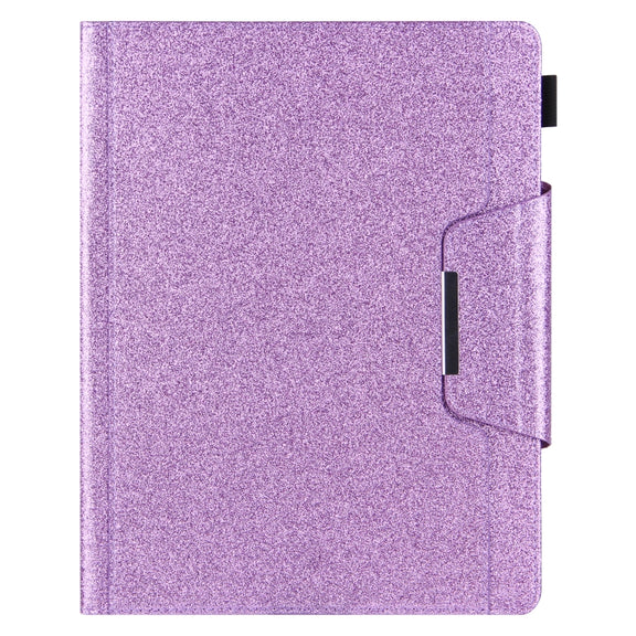 For iPad Pro 11 2024 Glitter Metal Buckle Leather Smart Tablet Case(Purple)