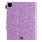 For iPad Pro 11 2024 Glitter Metal Buckle Leather Smart Tablet Case(Purple)