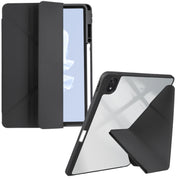 For Huawei MatePad Air 11.5 2023 Clear Acrylic Deformation Leather Tablet Case(Black)
