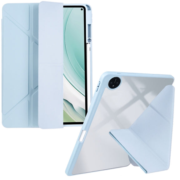 For Huawei MatePad Pro 11 2022 / 2024 Clear Acrylic Deformation Leather Tablet Case(Ice Blue)
