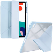 For Huawei MatePad 10.4 Clear Acrylic Deformation Leather Tablet Case(Ice Blue)