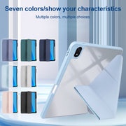 For Huawei MatePad 11 2021 / 2023 Clear Acrylic Deformation Leather Tablet Case(Pink)