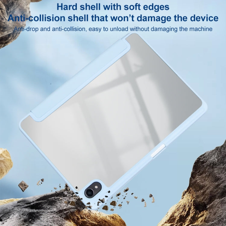 For Huawei MatePad 10.4 Clear Acrylic Deformation Leather Tablet Case(Black)