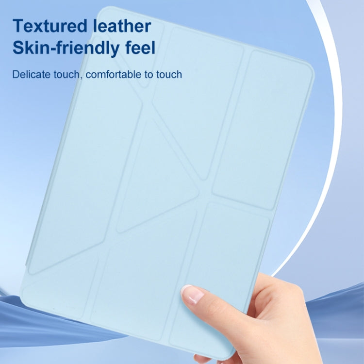 For Huawei MatePad 10.4 Clear Acrylic Deformation Leather Tablet Case(Dark Green)