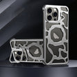 For iPhone 16 Pro Auspicious Cloud Series MagSafe Metal Phone Case with Bracket(Silver) - iPhone 16 Pro Cases by PMC TechLife | Online Shopping South Africa | PMC TechLife | Buy Now Pay Later Mobicred