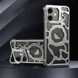 For iPhone 16 Auspicious Cloud Series MagSafe Metal Phone Case with Bracket(Silver) - iPhone 16 Cases by PMC TechLife | Online Shopping South Africa | PMC TechLife | Buy Now Pay Later Mobicred