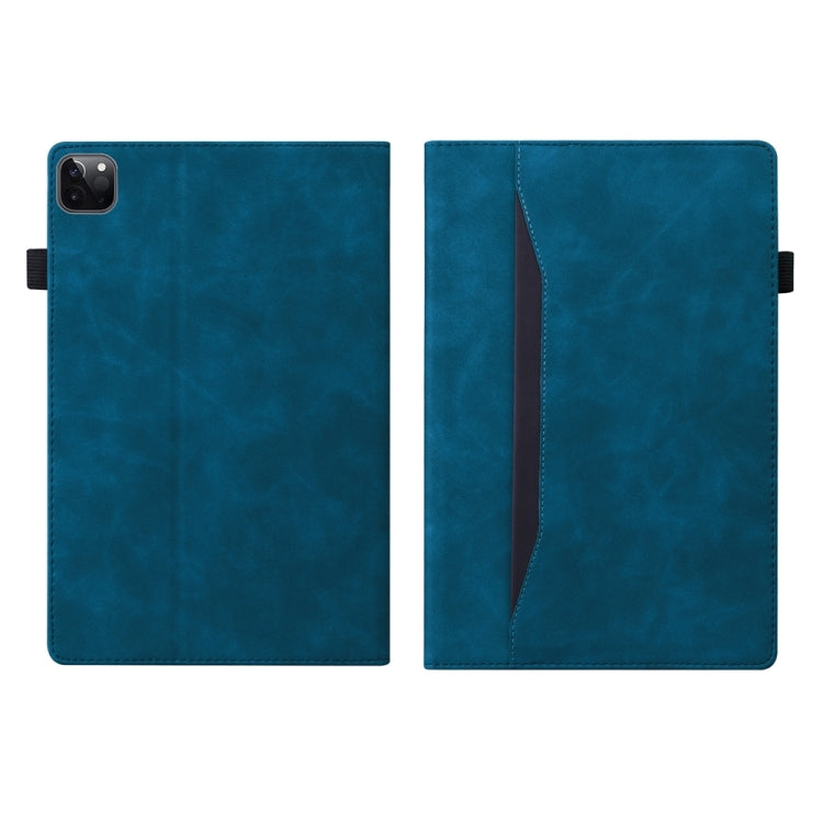 For iPad Pro 13 2024 Splicing Shockproof Leather Tablet Case(Blue)