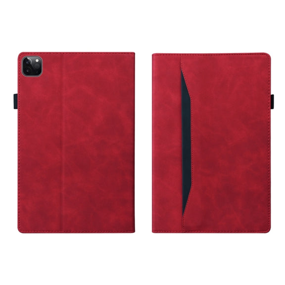 For iPad Pro 11 2024 Splicing Shockproof Leather Tablet Case(Red)