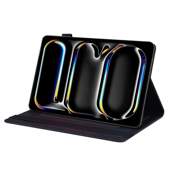For iPad Pro 11 2024 Splicing Shockproof Leather Tablet Case(Black)