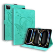 For iPad Pro 13 2024 Love Butterfly Embossed Leather Tablet Case(Mint Green) - iPad Pro 13 2024 Cases by PMC TechLife | Online Shopping South Africa | PMC TechLife | Buy Now Pay Later Mobicred