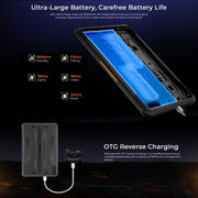 HOTWAV Tab R7 Rugged Tablet, 6GB+256GB, 10.1 inch Android 13 Unisoc Tiger T606 Octa Core 4G Network, Global Version with Google Play(Black Orange)