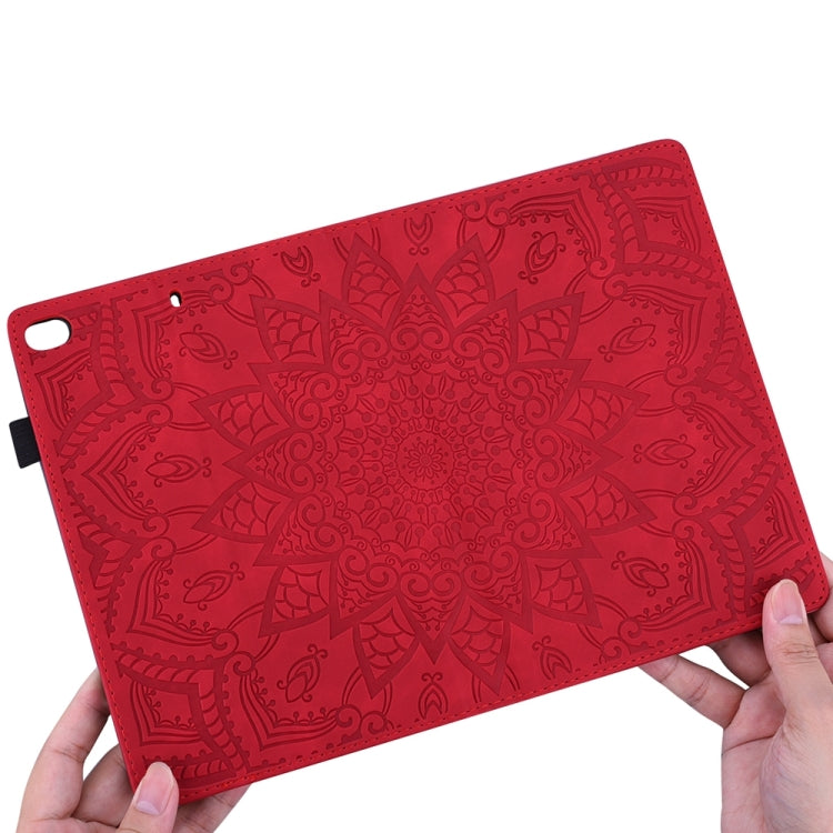 For iPad Pro 13 2024 Calf Texture Embossed Leather Tablet Case(Red)