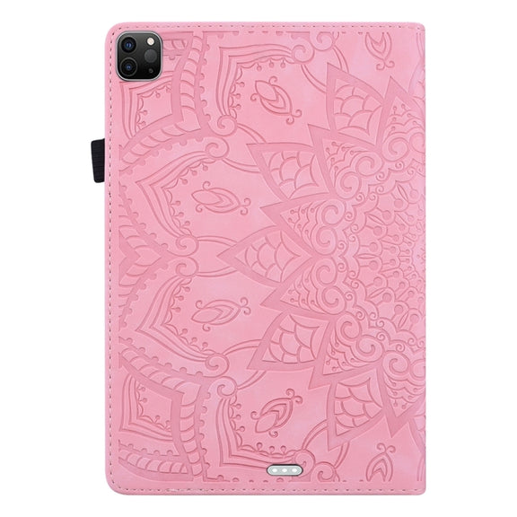 For iPad Pro 13 2024 Calf Texture Embossed Leather Tablet Case(Pink)