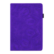 For iPad Pro 13 2024 Calf Texture Embossed Leather Tablet Case(Purple)