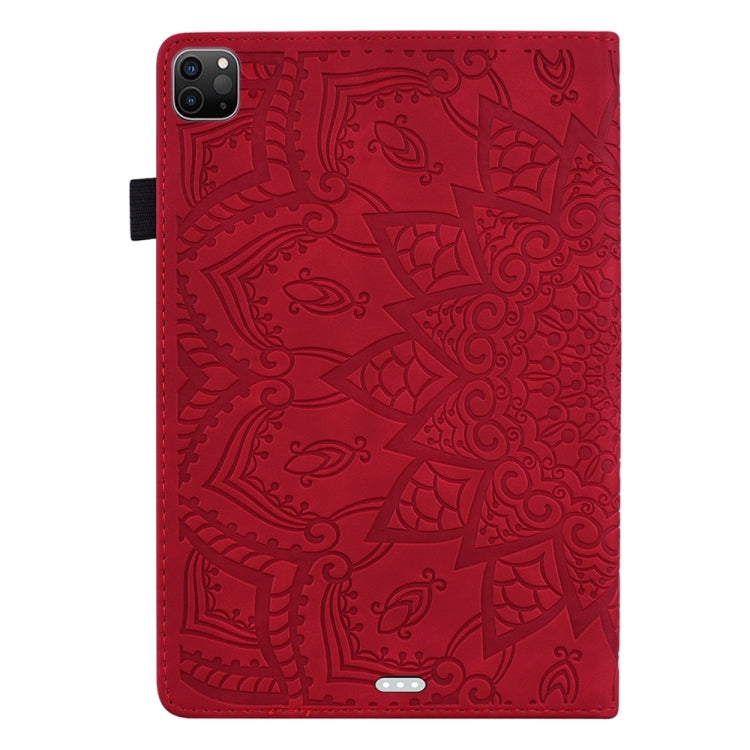 For iPad Pro 11 2024 Calf Texture Embossed Leather Tablet Case(Red)