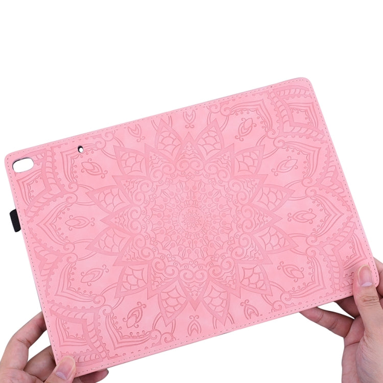 For iPad Pro 11 2024 Calf Texture Embossed Leather Tablet Case(Pink)