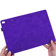 For iPad Pro 11 2024 Calf Texture Embossed Leather Tablet Case(Purple)