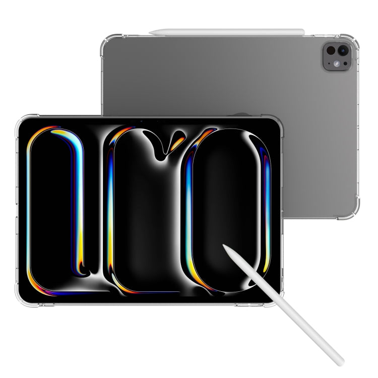 For iPad Pro 13 2024 Highly Transparent TPU Full Thicken Corners Shockproof Protective Case(Transparent)