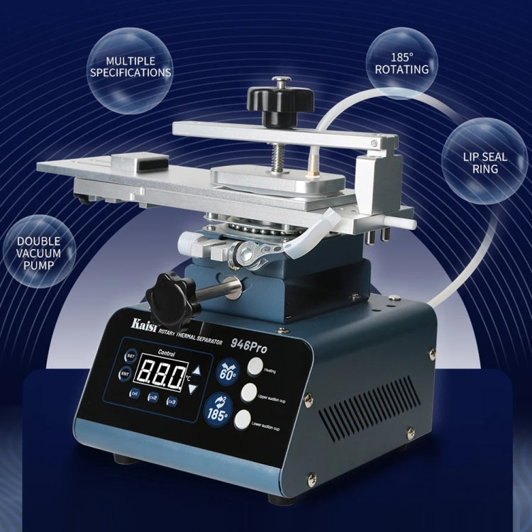 Kaisi 946 Pro LCD Touch Screen Separator Rotating Thermal Machine with Double Vacuum Pumps, US Plug