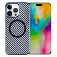 For iPhone 16 Pro 6D Plated Carbon Fiber Clear Magsafe PC Phone Case(Dream Blue) - iPhone 16 Pro Cases by PMC TechLife | Online Shopping South Africa | PMC TechLife | Buy Now Pay Later Mobicred