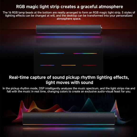 Xiaomi Redmi Computer Bluetooth Speaker with RGB Ambience Light(Black)