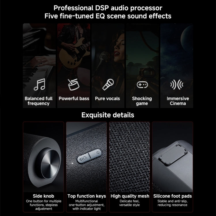 Xiaomi Redmi Computer Bluetooth Speaker with RGB Ambience Light(Black)
