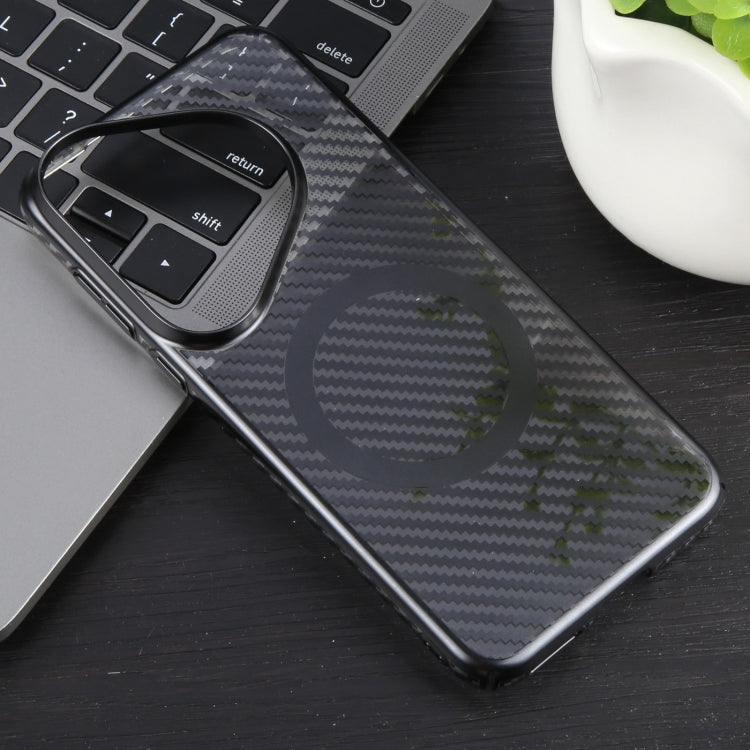 For Huawei Pura 70 Pro /70 Pro+ 6D Plated Carbon Fiber Clear Magsafe PC Phone Case(Starry Black)