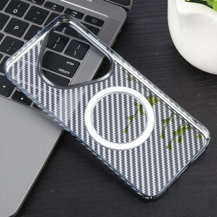 For Huawei Pura 70 Pro /70 Pro+ 6D Plated Carbon Fiber Clear Magsafe PC Phone Case(Dream Blue)