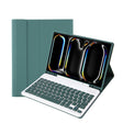 For iPad Pro 11 2024 A13B Lambskin Texture Bluetooth Touch Keyboard Leather Tablet Case with Pen Slot(Dark Green) - For iPad Pro by PMC TechLife | Online Shopping South Africa | PMC TechLife | Buy Now Pay Later Mobicred