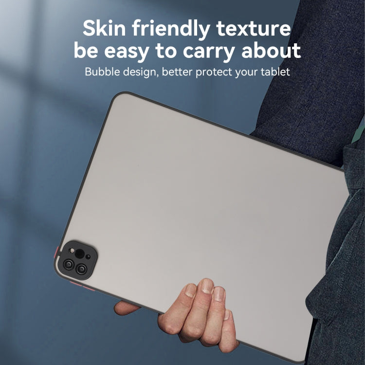 For iPad Pro 13 2024 Skin Feel 2 in 1 PC Hybrid TPU Tablet Case(Black)