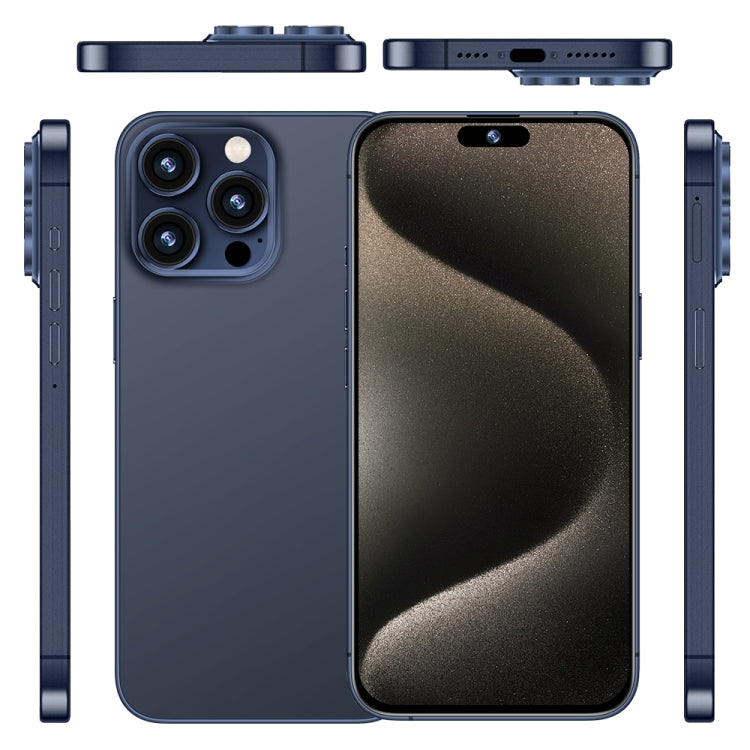 i15 Pro Max / Q5A, 6GB+128GB, 6.5 inch Screen, Face Identification, Android 10 MTK6762 Octa Core, OTG, NFC, Network: 4G, Dual SIM(Titanium Blue)
