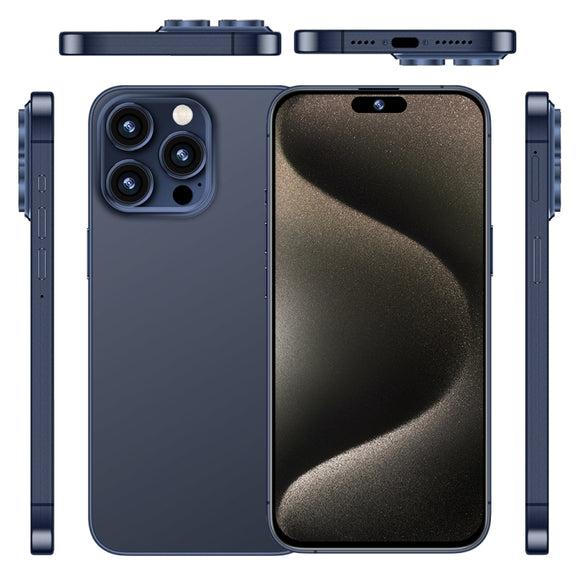 i15 Pro Max / Q5A, 6GB+128GB, 6.5 inch Screen, Face Identification, Android 10 MTK6762 Octa Core, OTG, NFC, Network: 4G, Dual SIM(Titanium Blue)
