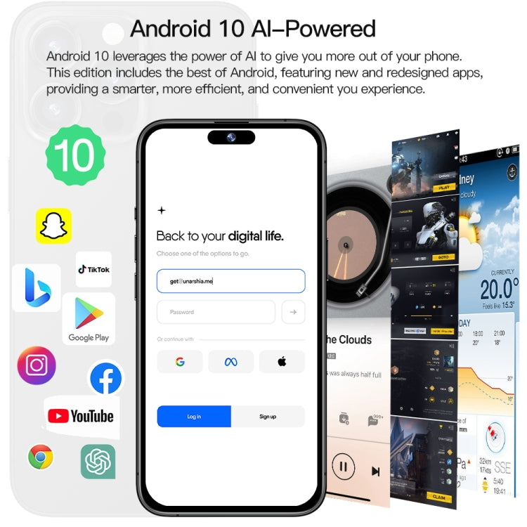 i15 Pro Max / Q5A, 6GB+128GB, 6.5 inch Screen, Face Identification, Android 10 MTK6762 Octa Core, OTG, NFC, Network: 4G, Dual SIM(Titanium Grey)