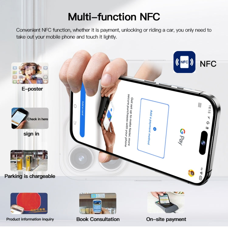 i15 Pro Max / Q5A, 6GB+128GB, 6.5 inch Screen, Face Identification, Android 10 MTK6762 Octa Core, OTG, NFC, Network: 4G, Dual SIM(Titanium Grey)