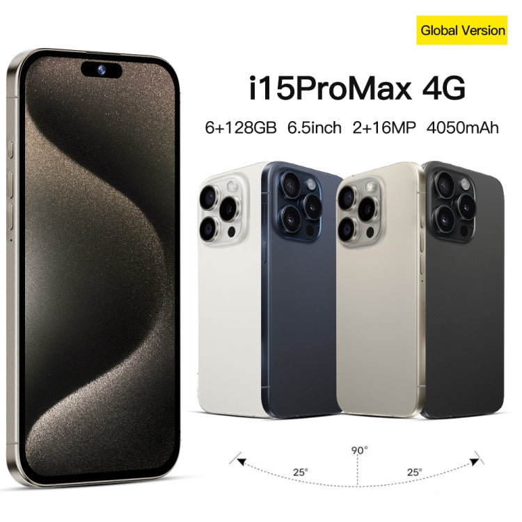 i15 Pro Max / Q5A, 6GB+128GB, 6.5 inch Screen, Face Identification, Android 10 MTK6762 Octa Core, OTG, NFC, Network: 4G, Dual SIM(Titanium Grey)