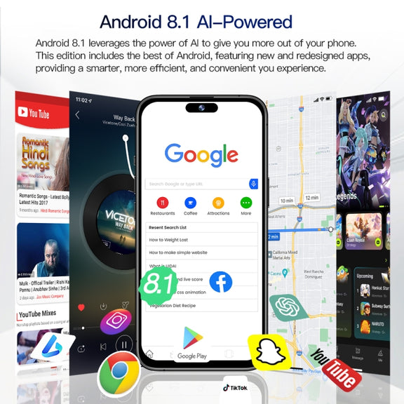 i15 Pro Max / Q5, 2GB+16GB, 6.5 inch Screen, Face Identification, Android 8.1 MTK6580P Quad Core, Network: 3G, Dual SIM(Titanium Grey)