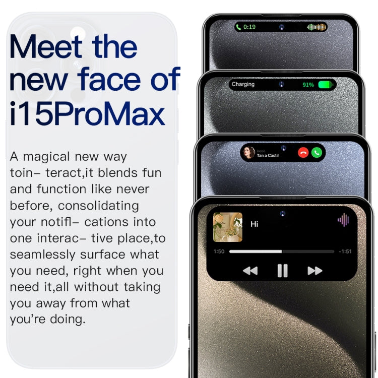 i15 Pro Max / Q5, 2GB+16GB, 6.5 inch Screen, Face Identification, Android 8.1 MTK6580P Quad Core, Network: 3G, Dual SIM(Titanium Grey)
