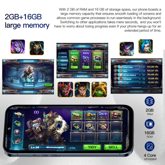 i15 Pro Max / Q5, 2GB+16GB, 6.5 inch Screen, Face Identification, Android 8.1 MTK6580P Quad Core, Network: 3G, Dual SIM(Titanium Grey)
