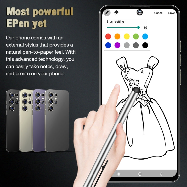 S24 Ultra / C24, 2GB+16GB, 6.8 inch Screen, Android 8.1 7731E Quad Core, Network: 3G, OTG, Dual SIM(Yellow)