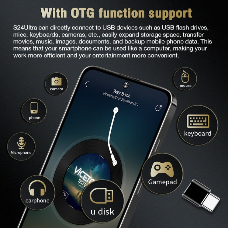 S24 Ultra / C24, 2GB+16GB, 6.8 inch Screen, Android 8.1 7731E Quad Core, Network: 3G, OTG, Dual SIM(Yellow)