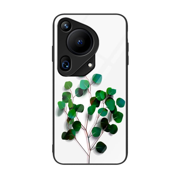 For Huawei Pura 70 Ultra Colorful Painted Glass Phone Case(Sapling)