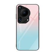 For Huawei Pura 70 Ultra Colorful Painted Glass Phone Case(Blue Sky)