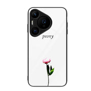 For Huawei Pura 70 Colorful Painted Glass Phone Case(A Flower)