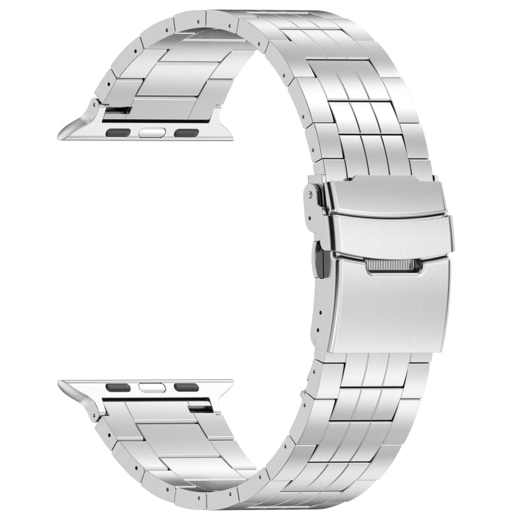 For Apple Watch 38mm Armor 5-bead Titanium Watch Band(Silver)