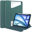 For iPad Air 11 2024 Transparent Rotation Smart Leather Tablet Case(Dark Green) - iPad Air 11 2024 Cases by PMC TechLife | Online Shopping South Africa | PMC TechLife | Buy Now Pay Later Mobicred