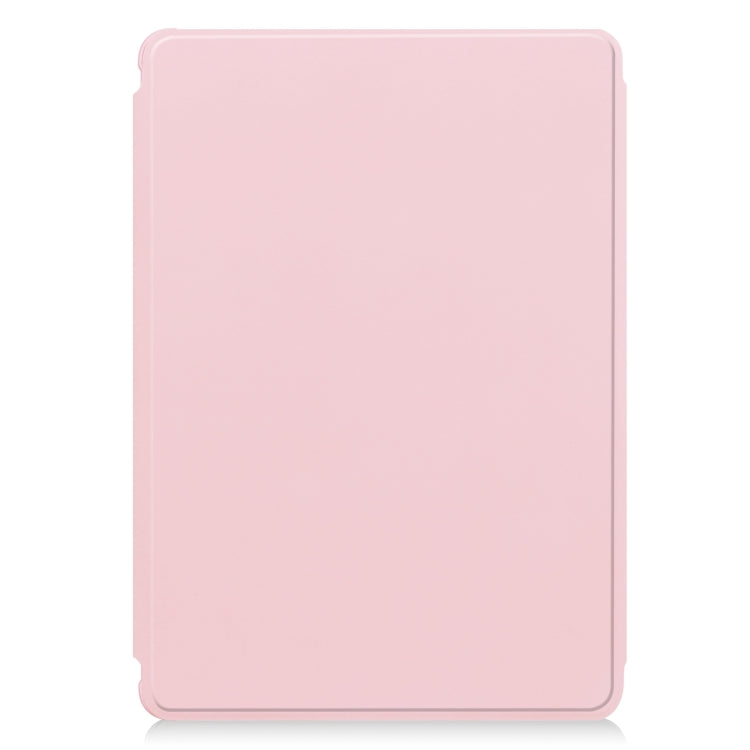 For iPad Air 11 2024 Transparent Rotation Smart Leather Tablet Case(Pink)