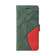 For iPhone 16e Dual-color Splicing Flip Leather Phone Case(Green)
