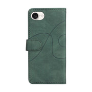 For iPhone 16e Dual-color Splicing Flip Leather Phone Case(Green)